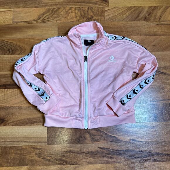 Converse Girls Track Jacket Pink with Logo‎ size 6 - Picture 1 of 5